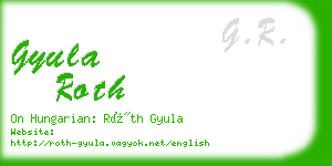 gyula roth business card